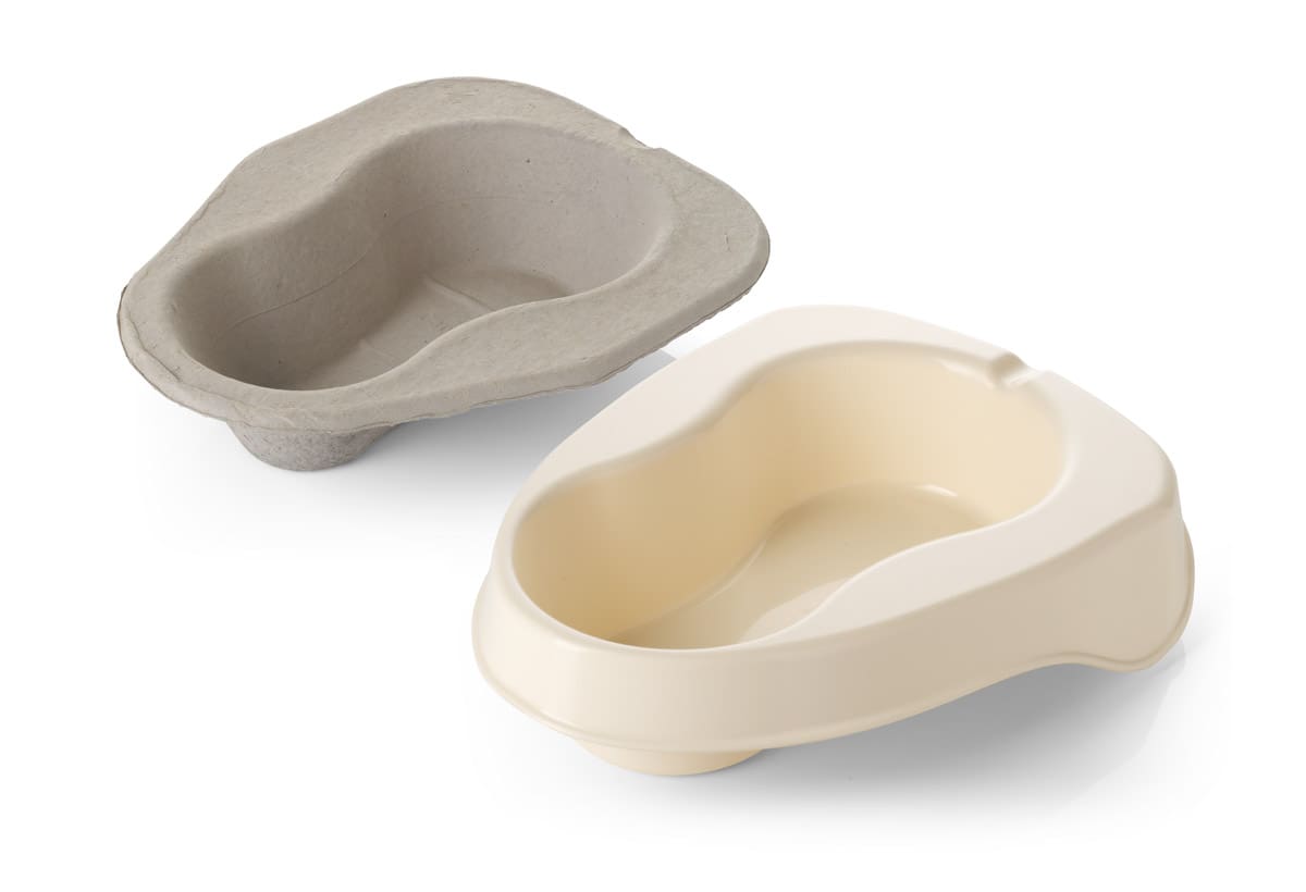 Support holder for pulppaper bedpan liner PBPS Warwick SASCo Ltd.