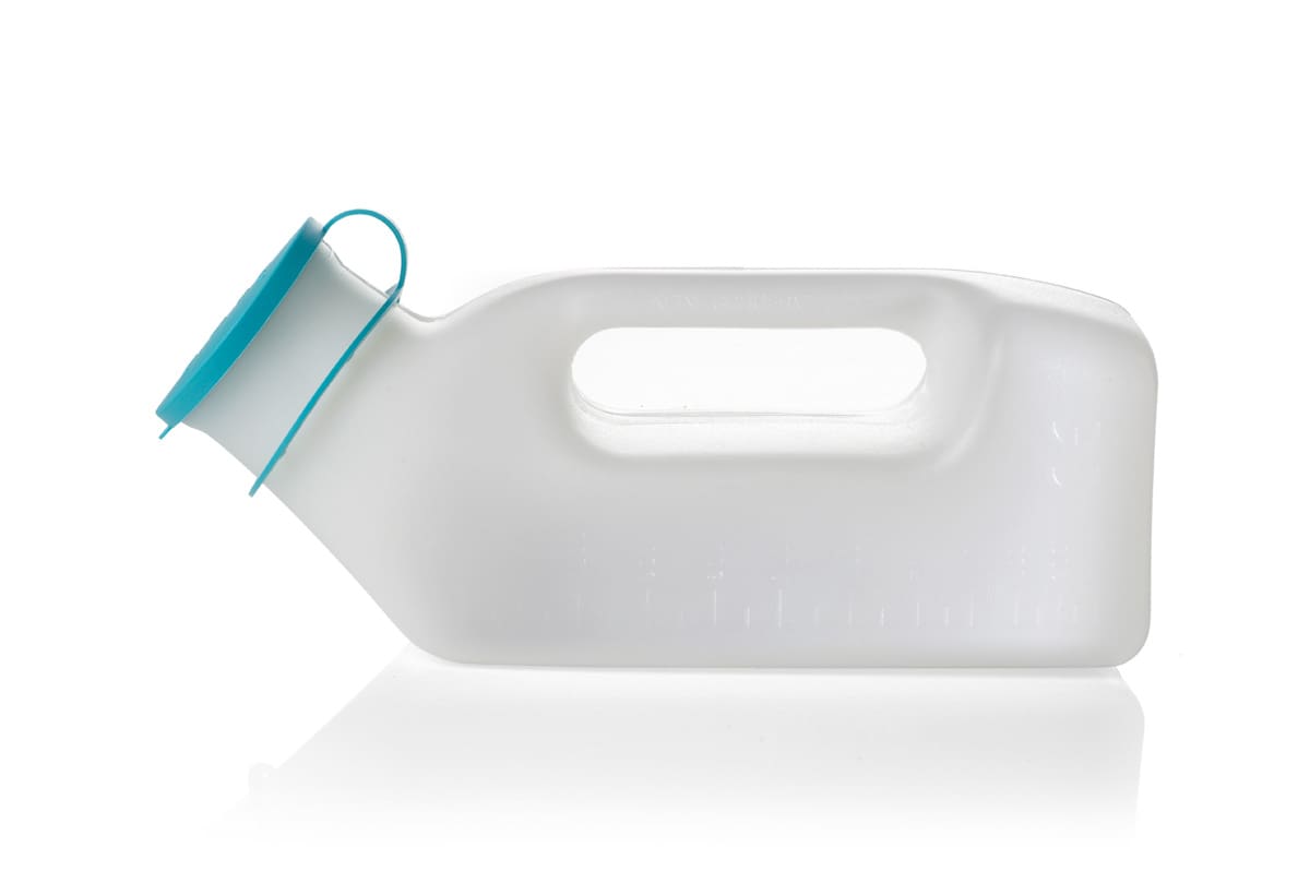 Male Urinal Bottle, Hospital style with handle and cap UBS1000