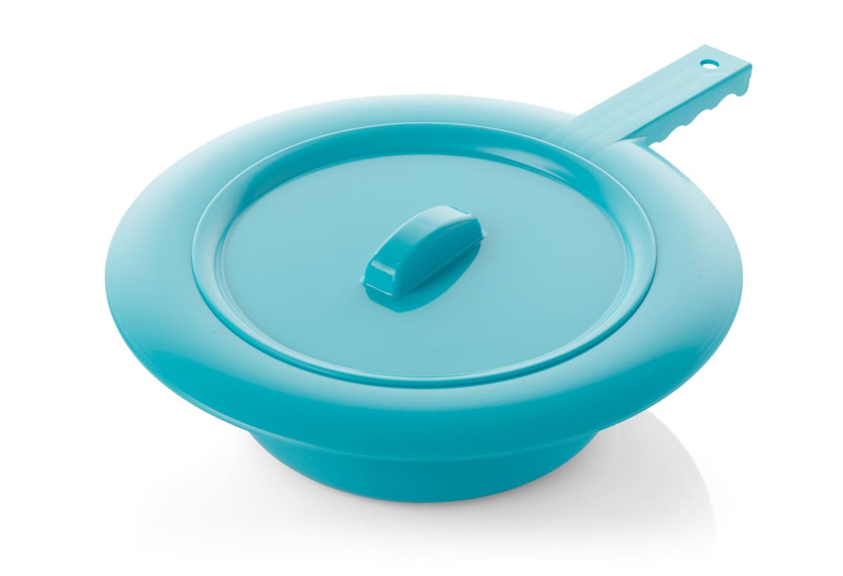 European style bedpan with handle and lid DPNF Warwick SASCo Ltd.