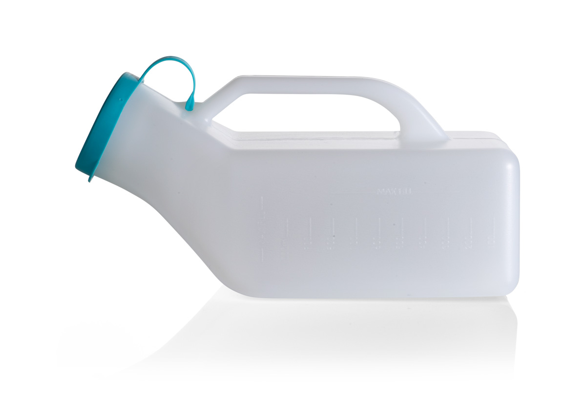 Male Urinal Bottle, Lightweight with handle and cap UML1000 Warwick